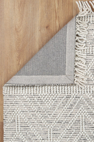 Perla Zoe White & Black Wool Rug