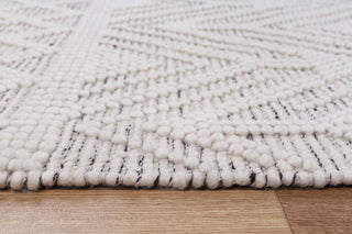 Perla Zoe White & Black Wool Rug