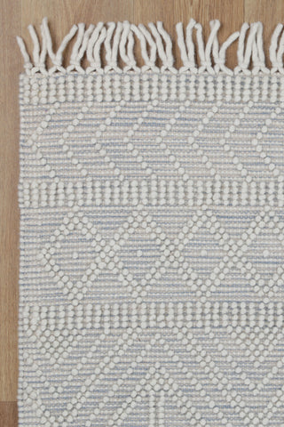 Perla Zoe Blue Wool Rug