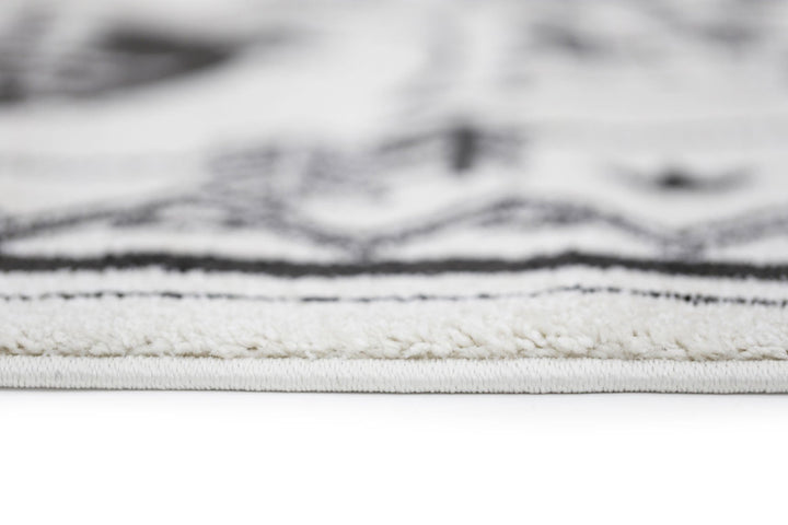 Poca Camping Adventures Black and White Kid Rug