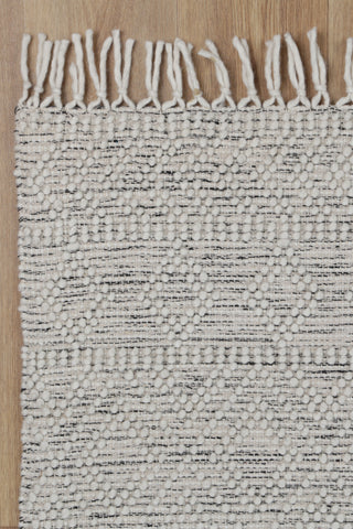 Perla Ada White & Black Wool Rug