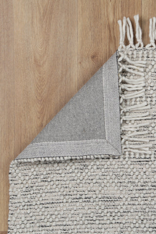 Perla Ada White & Black Wool Rug