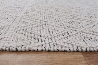 Perla Ada White & Black Wool Rug