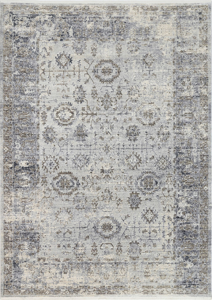 Astraeus Albireo Grey Floral Rug