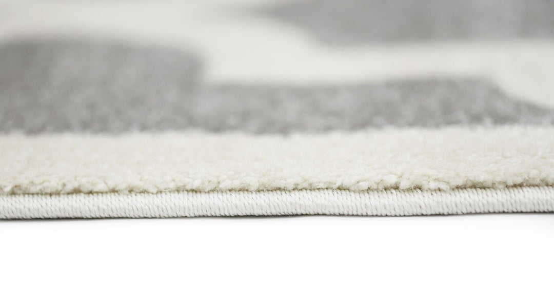 Poca Lattice Light grey and White Kids Rug