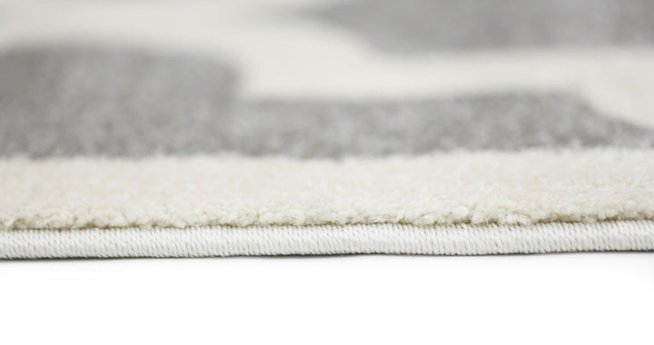 Poca Lattice Light grey and White Kids Rug