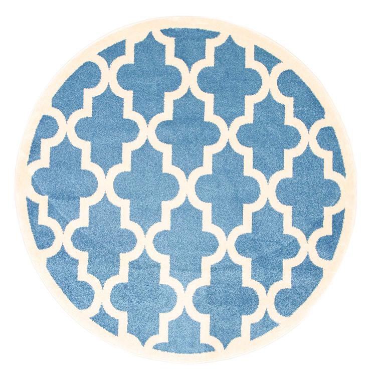 Poca Lattice Blue and White Kids Rug