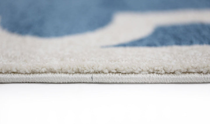 Poca Lattice Blue and White Kids Rug