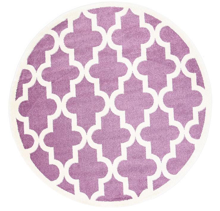 Poca Lattice Pink and White Kids Rug