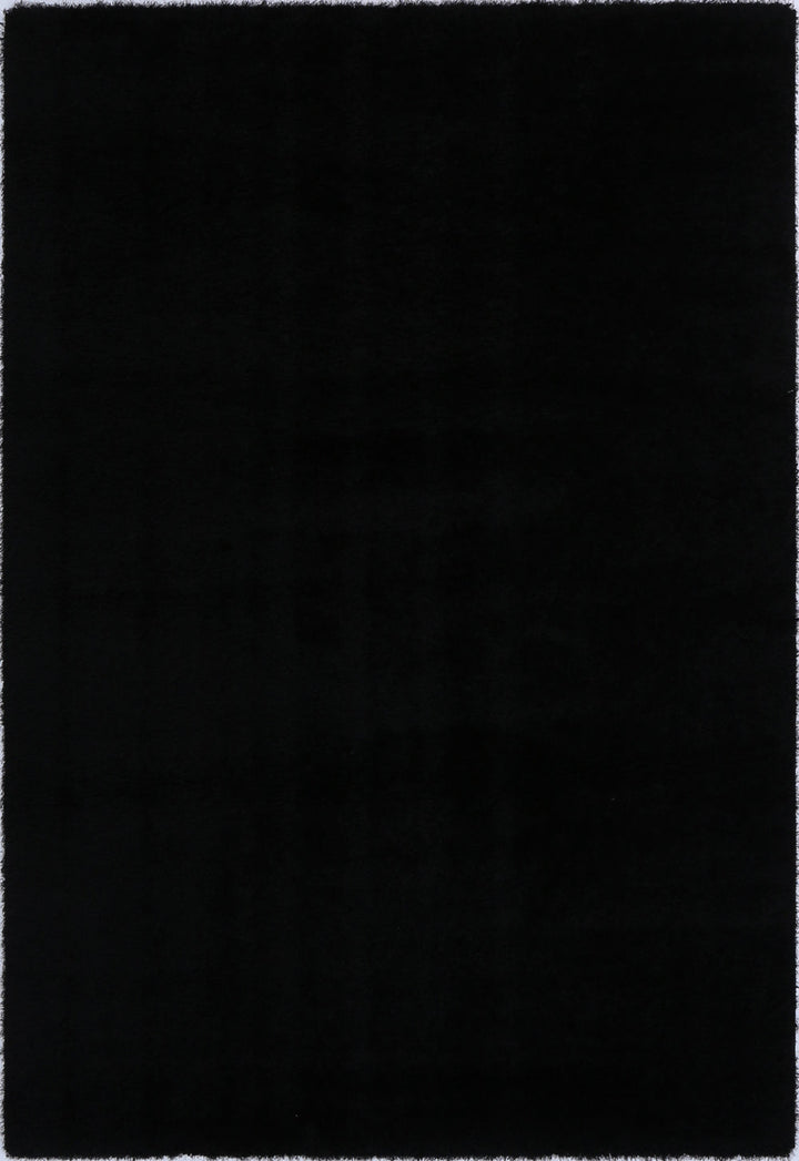 Puffin Black Shaggy Rug