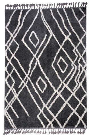 MARRAKESH Soft Shaggy Grey Rug