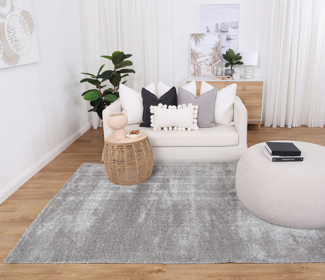 Puffin Grey Shaggy Rug