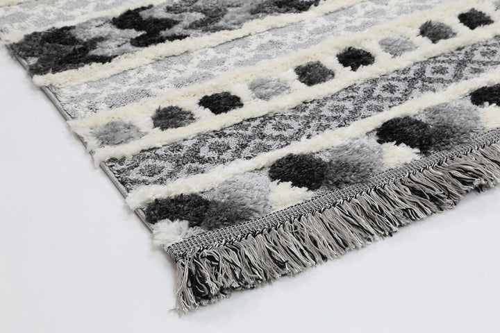 Beni Carved Anthracite Rug