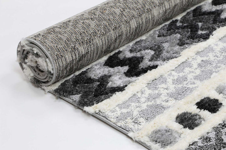 Beni Carved Anthracite Rug