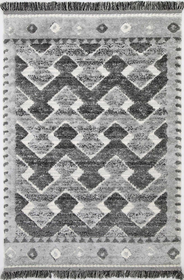 Beni Carved Lines Anthracite Rugs