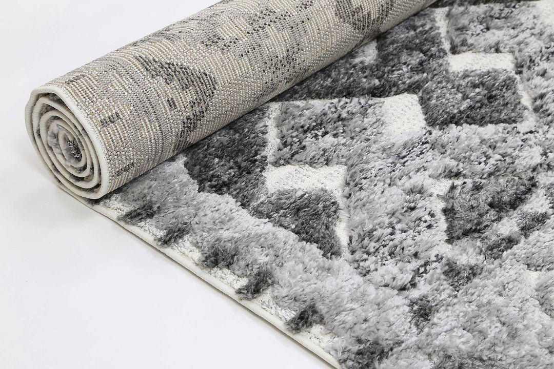 Beni Carved Lines Anthracite Rugs