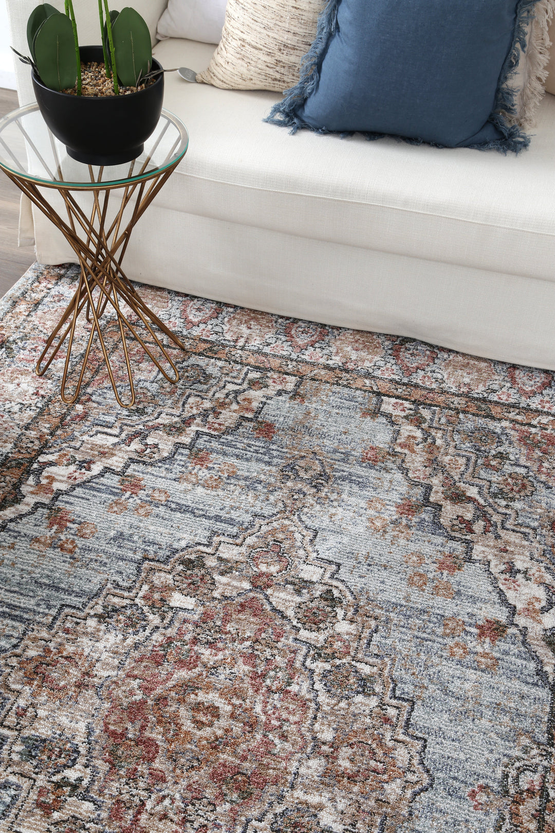 Chobi Vintage  Hampden Blue Rug