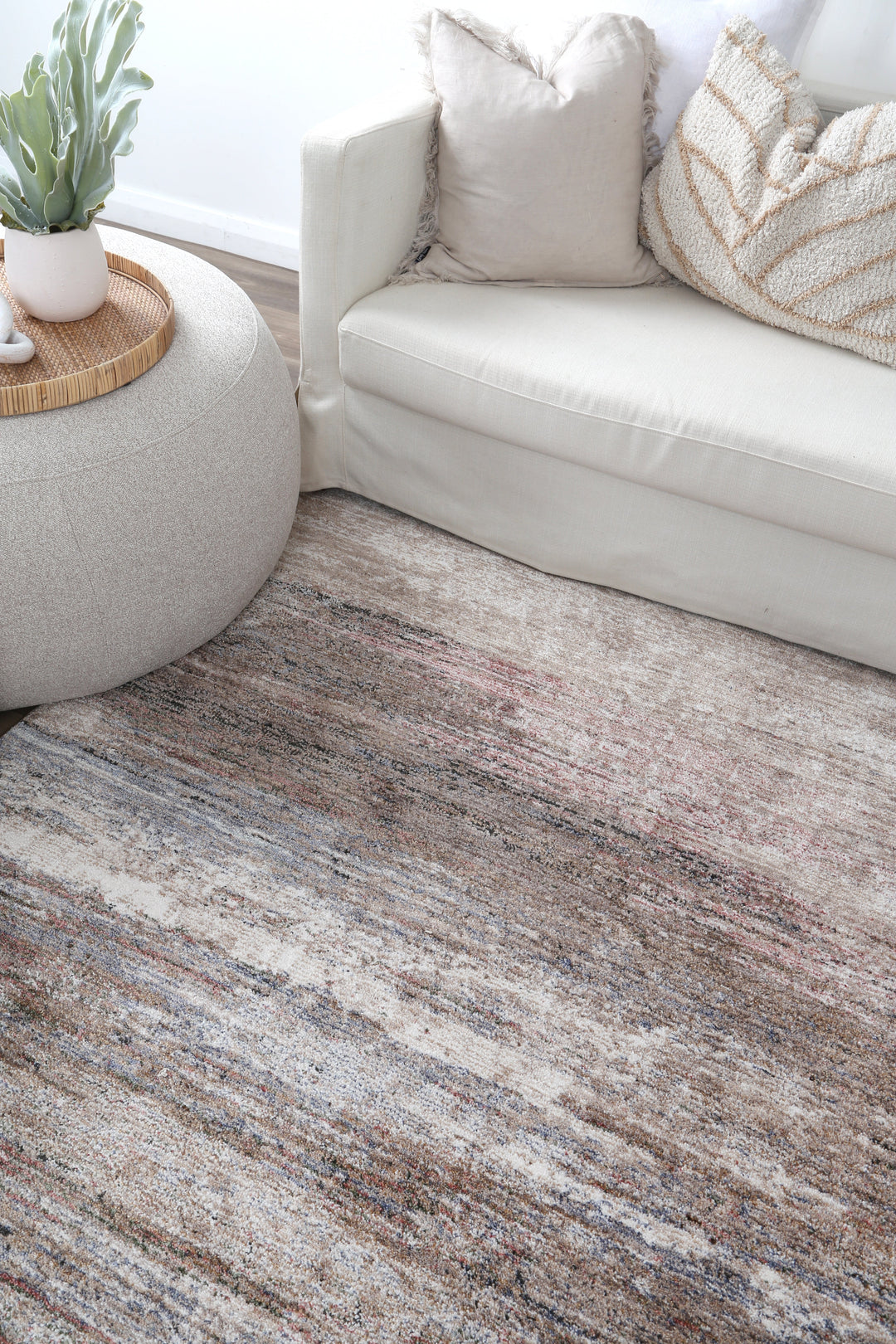 Chobi Vintage Mayfield Beige/ Blue Rug