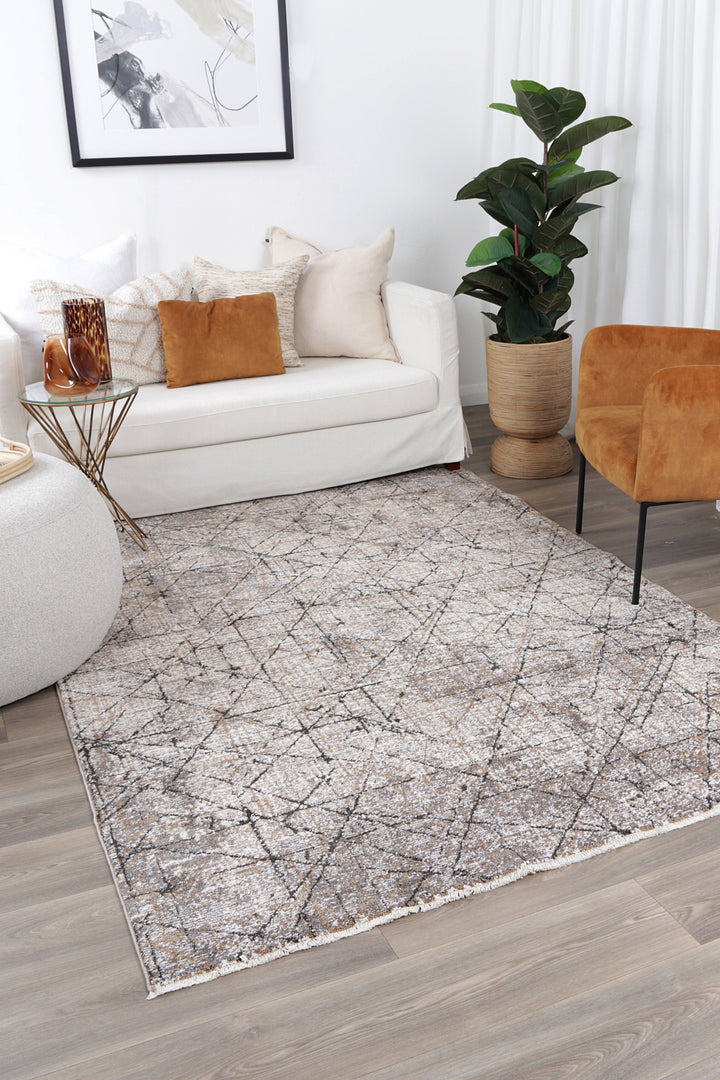 Chobi Vintage Riverside Grey / Beige Rug