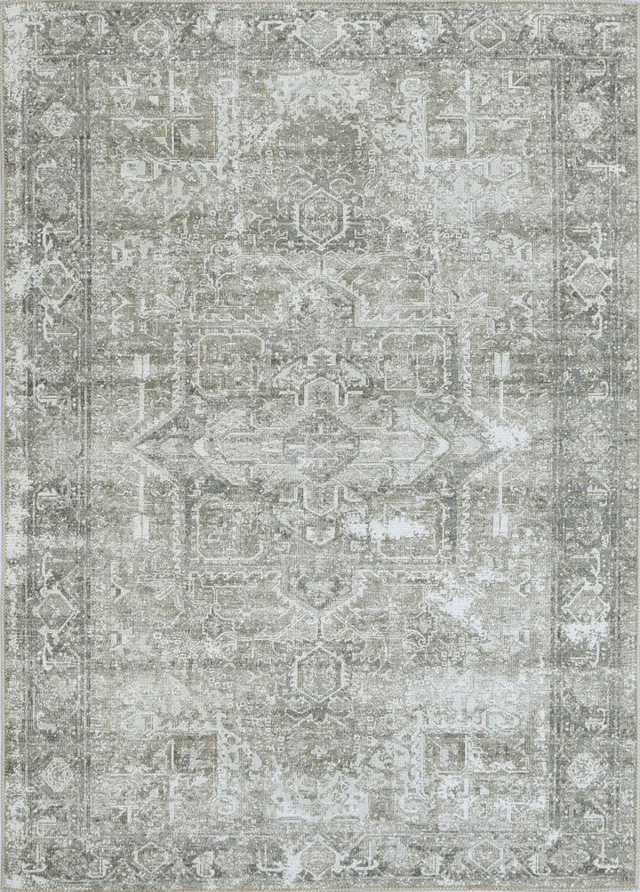Nuzi Beige Machine Washable Rug