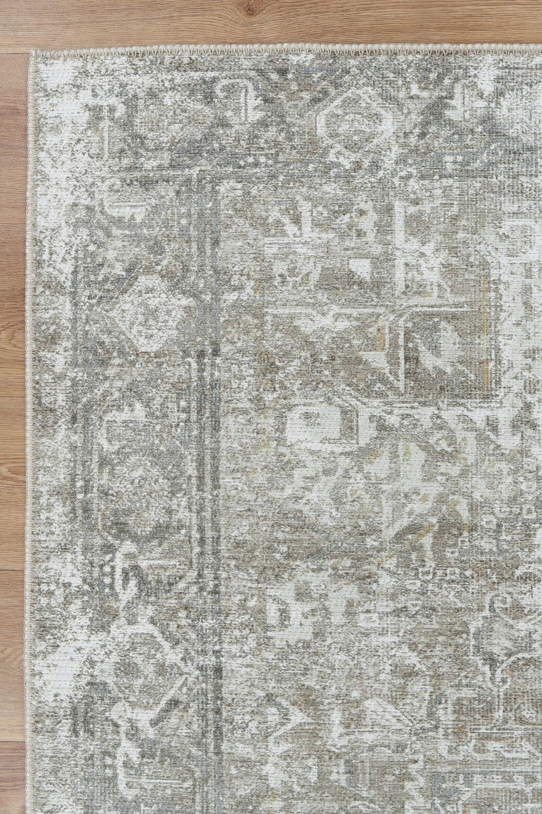 Nuzi Beige Machine Washable Rug