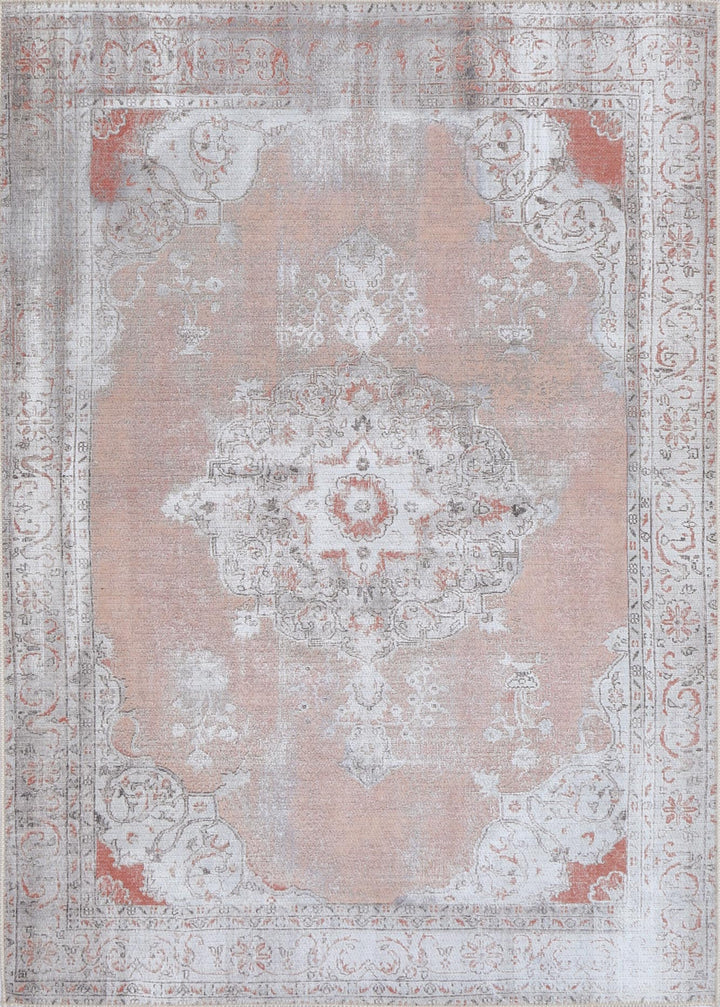 Isin Coral Machine Washable Rug