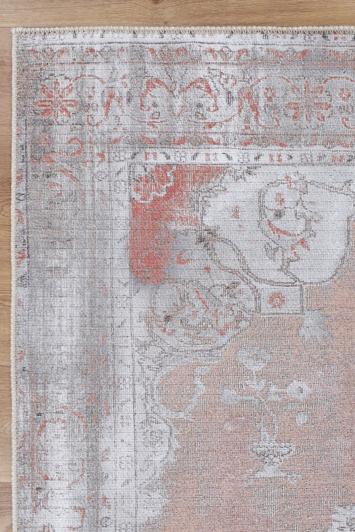 Isin Coral Machine Washable Rug