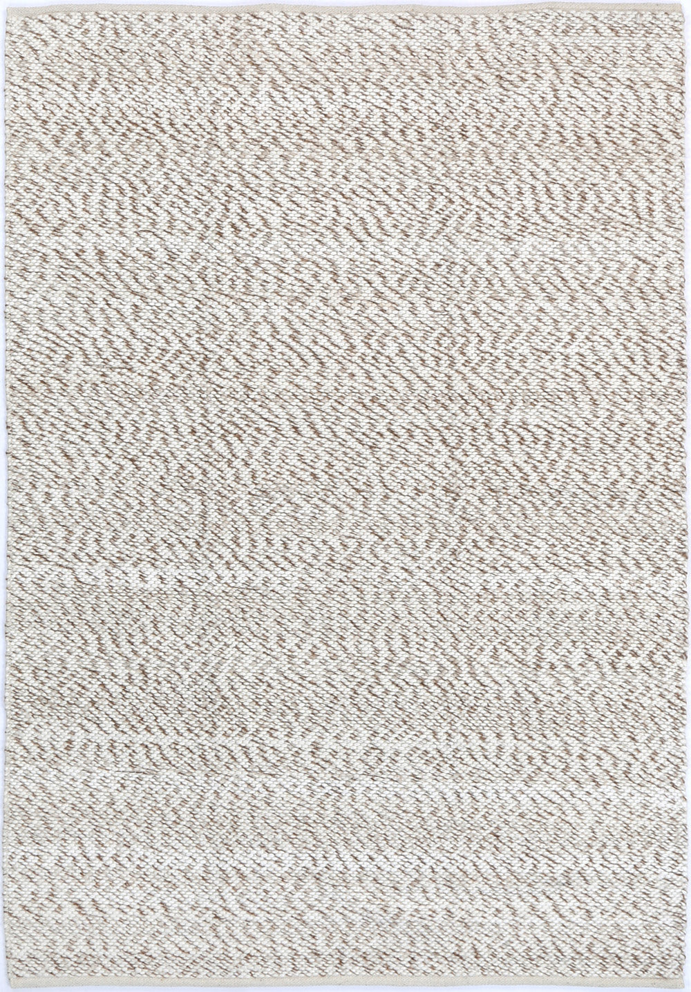 Scandi Contemporary Beige Wool Rug