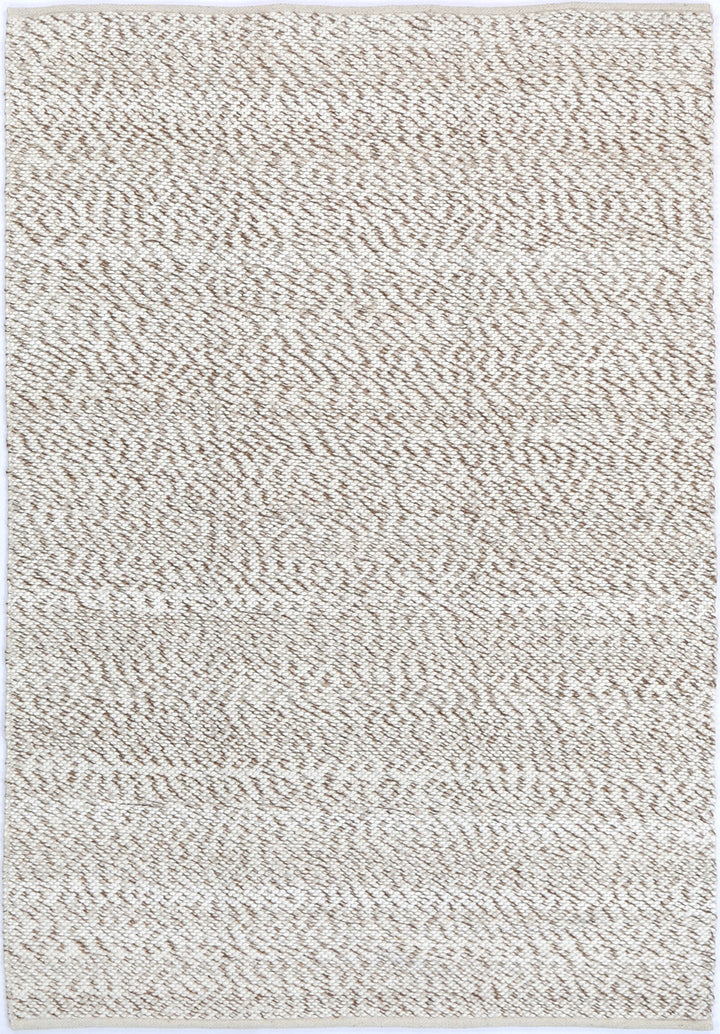 Scandi Contemporary Beige Wool Rug