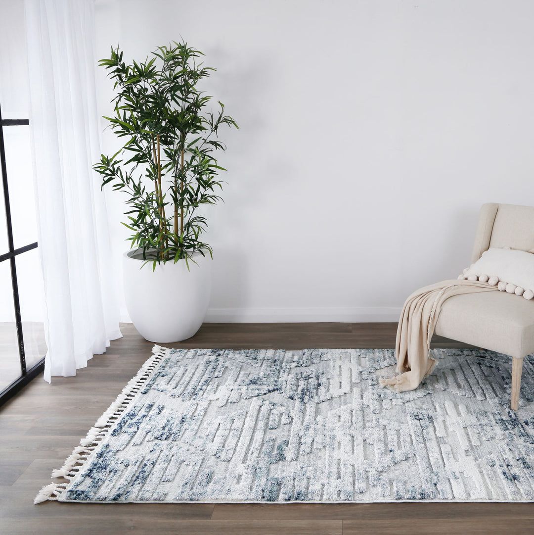 Origin Yara Geometric Blue & Grey Rug