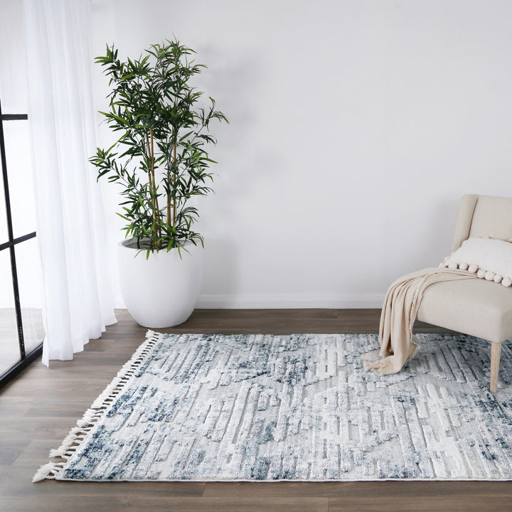 Origin Yara Geometric Blue & Grey Rug