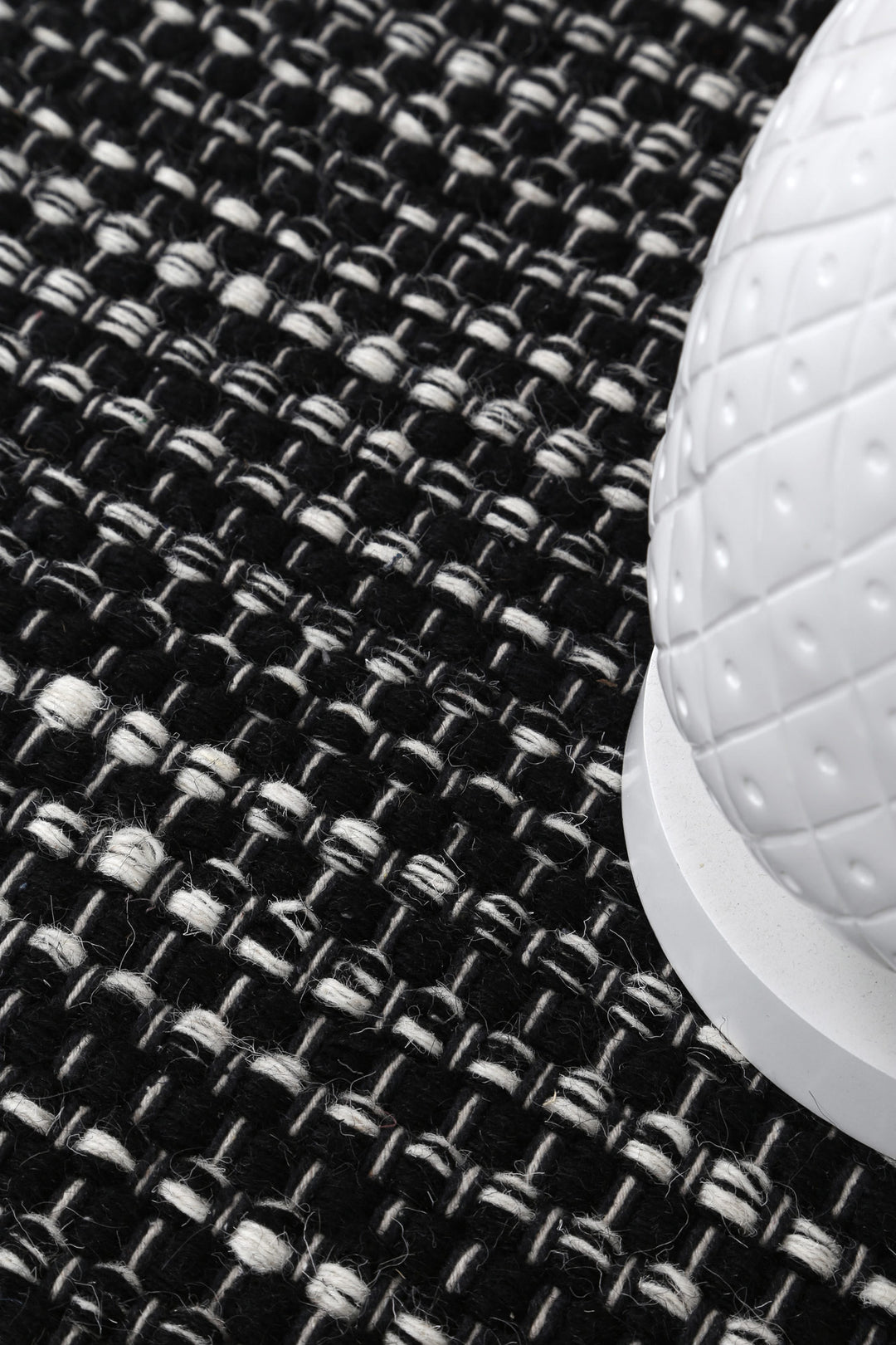 Nordic Black White Reversible Wool Hall Runner