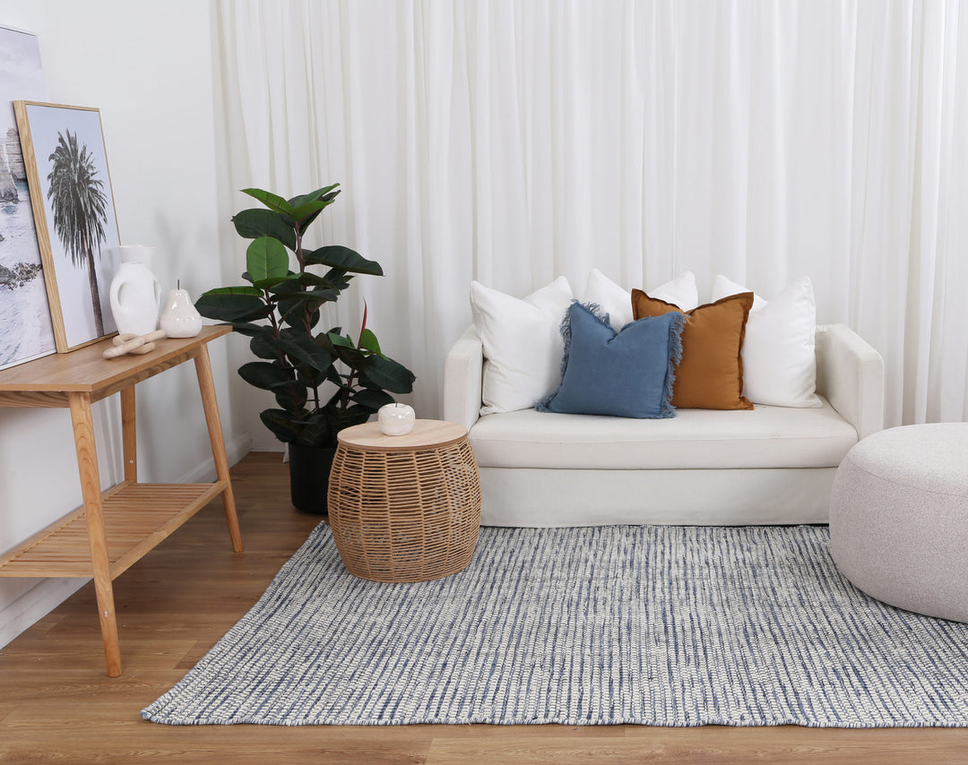 Nordic Blue Reversible Wool Rug