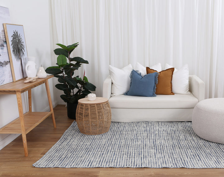 Nordic Blue Reversible Wool Rug