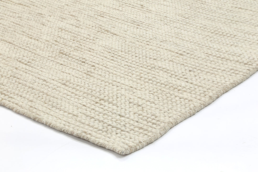Nordic Beige Brown Reversible Wool Rug