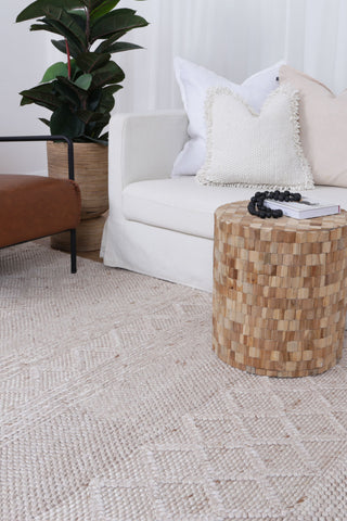 Bella Textured Multi Weave Natural Wool Rug