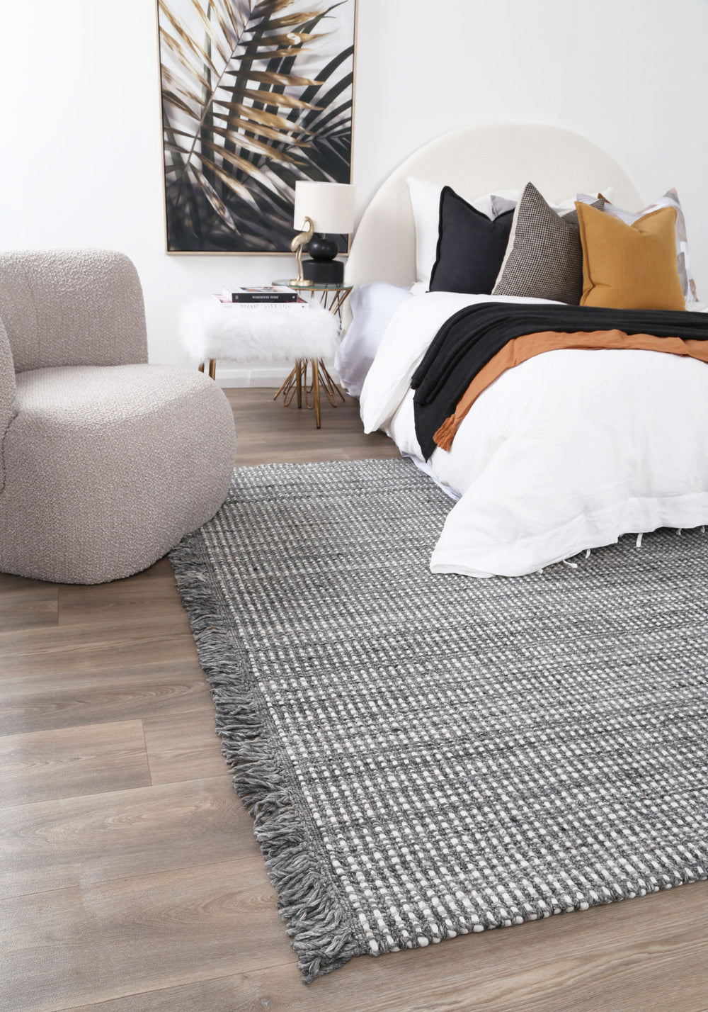 Buckle Rug Boucle Salt & Pepper Wool Rug – Wild Yarn