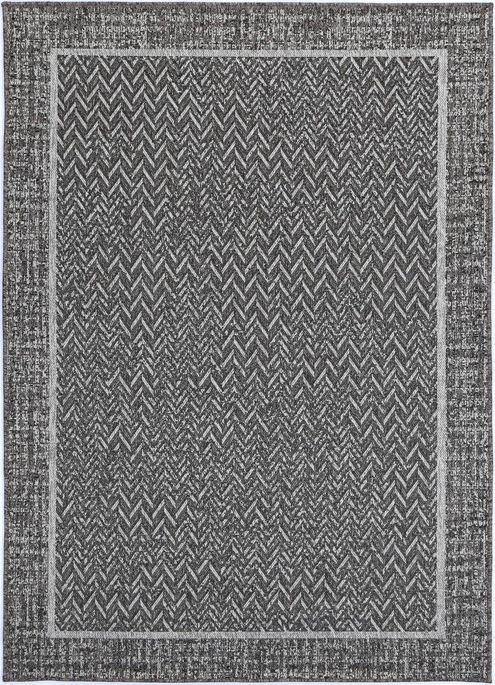 Alfresco Herringbone Charcoal Flatweave Rug