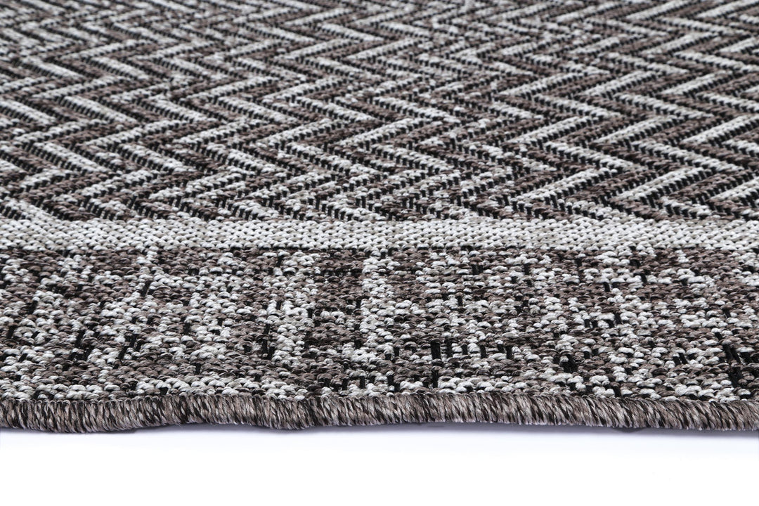 Alfresco Herringbone Charcoal Flatweave Rug
