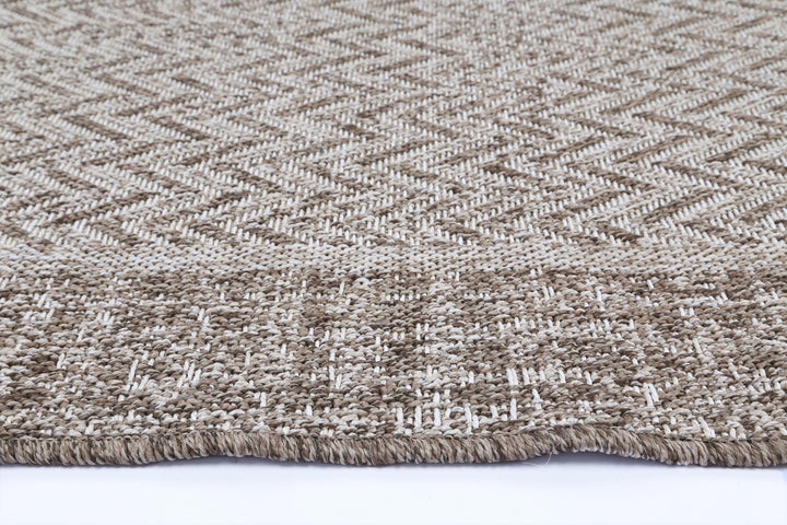 Alfresco Herringbone Beige Flatweave Rug