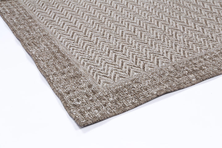 Alfresco Herringbone Beige Flatweave Rug
