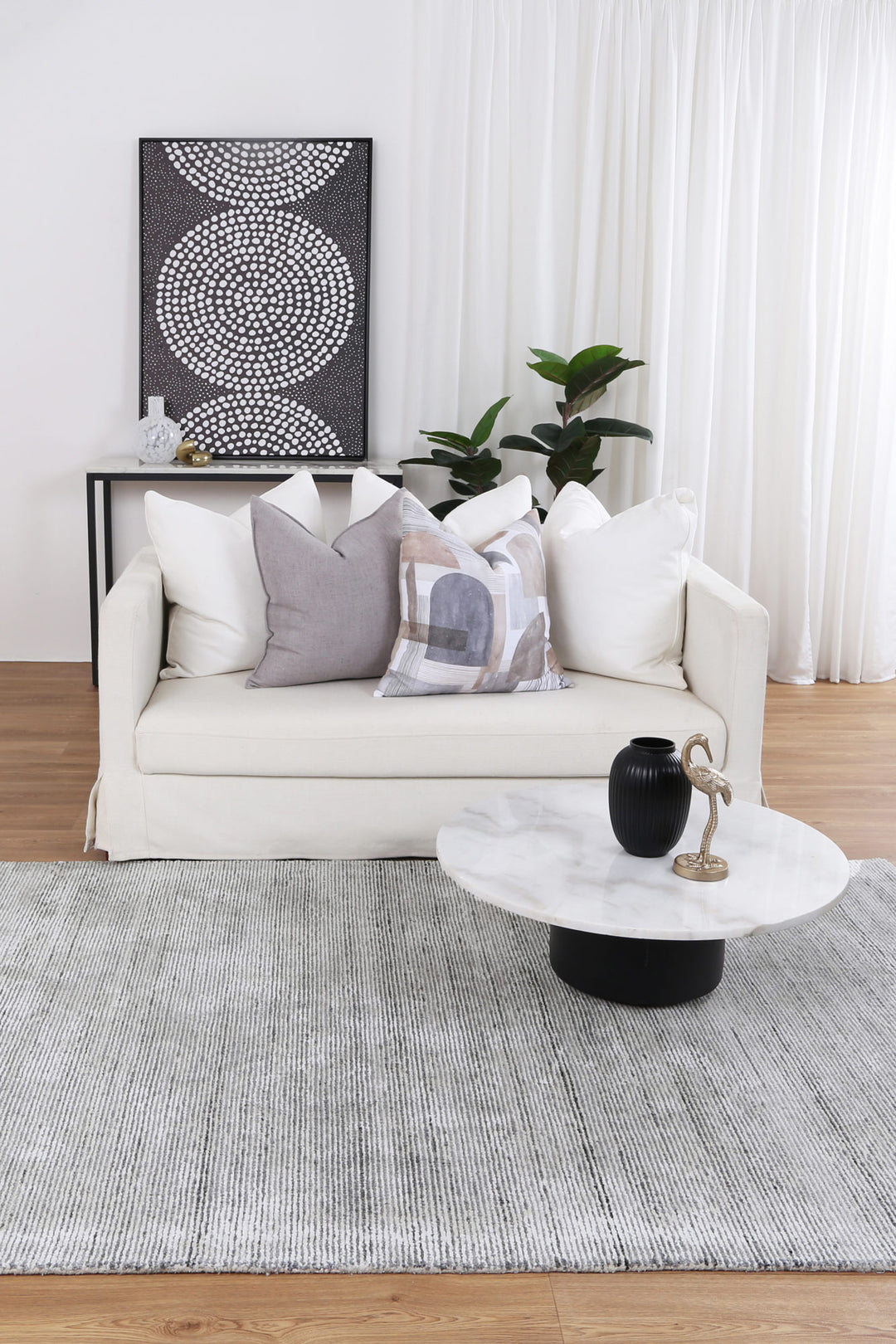 Manhattan Carbon Blended Viscose Rug