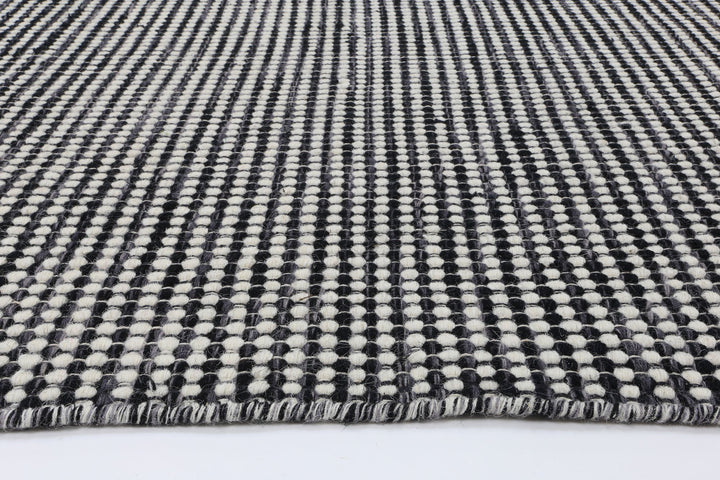 Nordic Charcoal Grey Reversible Wool Rug