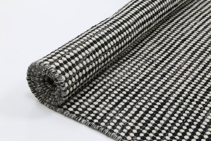 Nordic Charcoal Grey Reversible Wool Rug