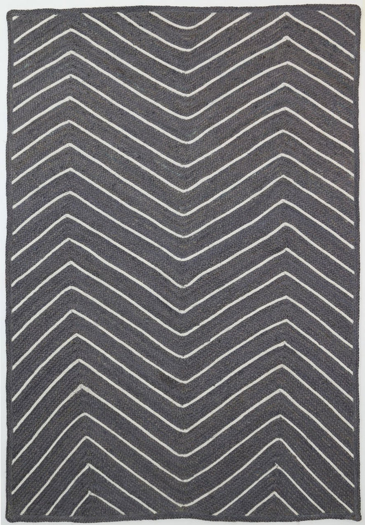 Kerala Grey Chevron Rug