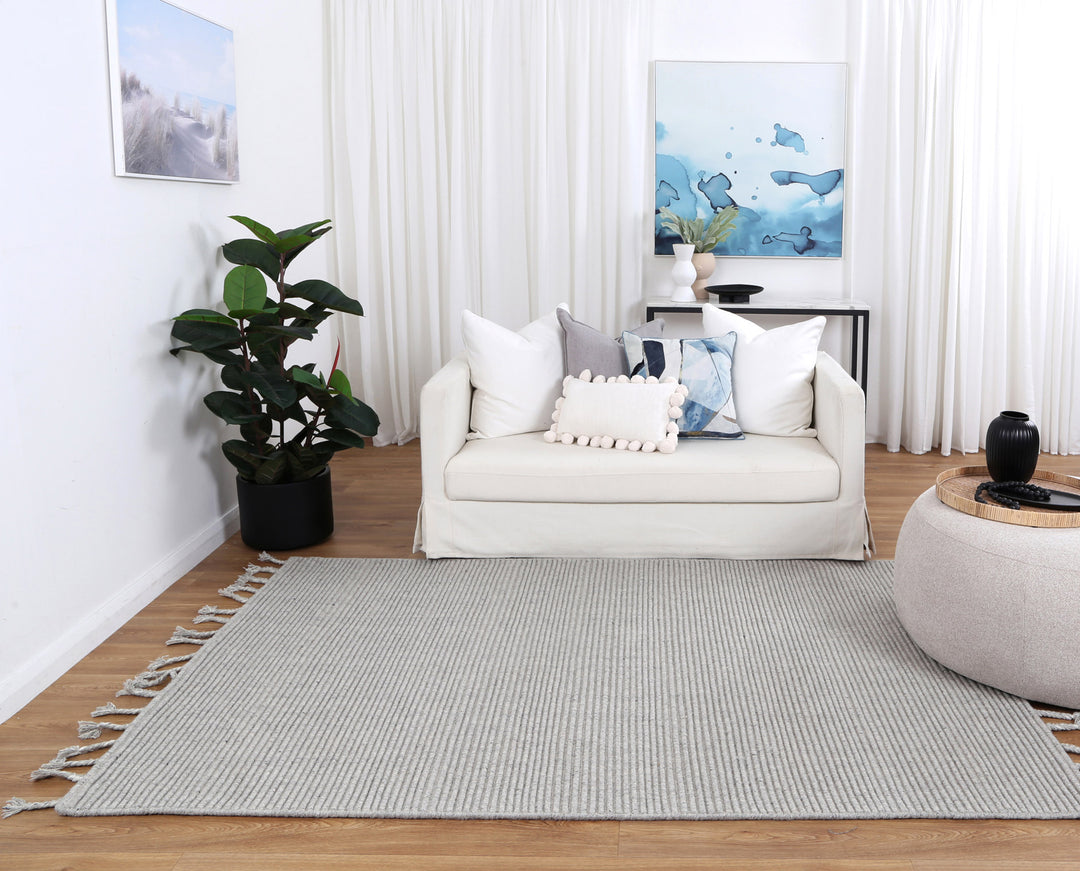 Petrus Modern Wool Grey Rug