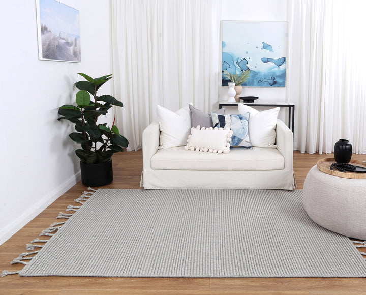 Petrus Modern Wool Grey Rug