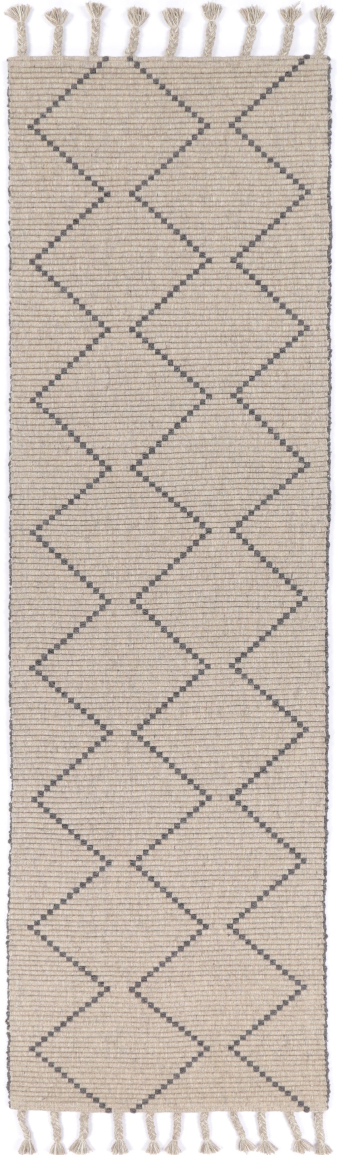 Petrus Diamond Tassel Ash Rug