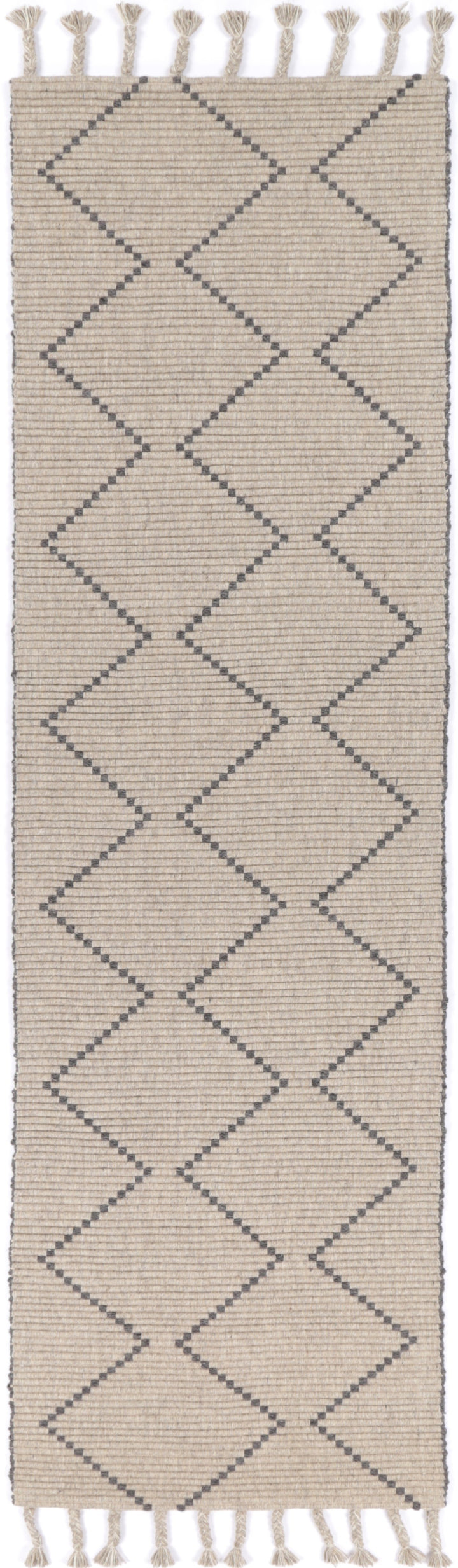 Petrus Diamond Tassel Ash Rug