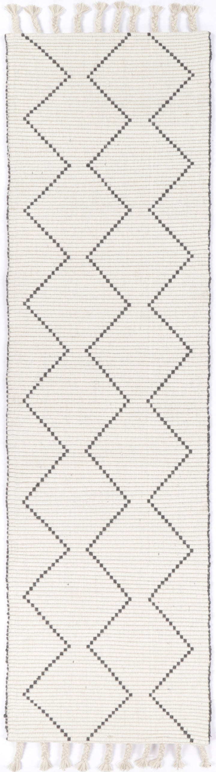 Petrus Diamond Tassel Cream Rug